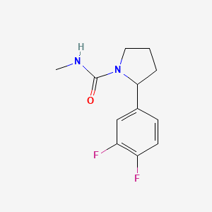molecular formula C12H14F2N2O B7629839 2-(3,4-difluorophenyl)-N-methylpyrrolidine-1-carboxamide 
