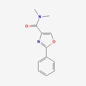 molecular formula C12H12N2O2 B7629842 N,N-dimethyl-2-phenyl-1,3-oxazole-4-carboxamide 