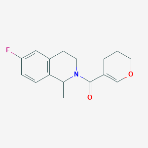molecular formula C16H18FNO2 B7629851 3,4-dihydro-2H-pyran-5-yl-(6-fluoro-1-methyl-3,4-dihydro-1H-isoquinolin-2-yl)methanone 