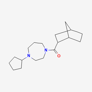 molecular formula C18H30N2O B7629870 2-Bicyclo[2.2.1]heptanyl-(4-cyclopentyl-1,4-diazepan-1-yl)methanone 