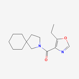 molecular formula C15H22N2O2 B7629888 2-Azaspiro[4.5]decan-2-yl-(5-ethyl-1,3-oxazol-4-yl)methanone 