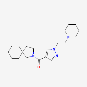 molecular formula C20H32N4O B7629896 2-Azaspiro[4.5]decan-2-yl-[1-(2-piperidin-1-ylethyl)pyrazol-4-yl]methanone 