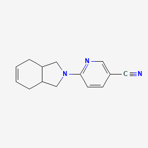 molecular formula C14H15N3 B7629905 6-(1,3,3a,4,7,7a-Hexahydroisoindol-2-yl)pyridine-3-carbonitrile 