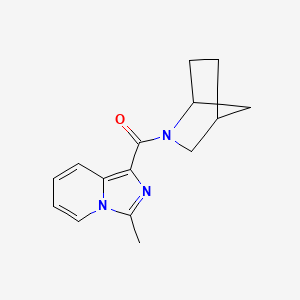 molecular formula C15H17N3O B7629917 2-Azabicyclo[2.2.1]heptan-2-yl-(3-methylimidazo[1,5-a]pyridin-1-yl)methanone 