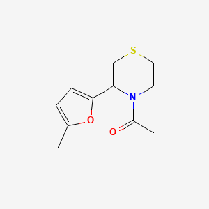 molecular formula C11H15NO2S B7629929 1-[3-(5-Methylfuran-2-yl)thiomorpholin-4-yl]ethanone 