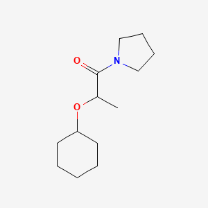 molecular formula C13H23NO2 B7629938 2-Cyclohexyloxy-1-pyrrolidin-1-ylpropan-1-one 