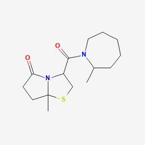 molecular formula C15H24N2O2S B7629951 7a-Methyl-3-(2-methylazepane-1-carbonyl)-2,3,6,7-tetrahydropyrrolo[2,1-b][1,3]thiazol-5-one 