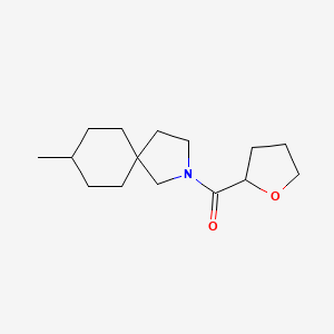 molecular formula C15H25NO2 B7629957 (8-Methyl-2-azaspiro[4.5]decan-2-yl)-(oxolan-2-yl)methanone 