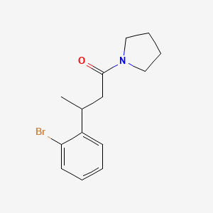 molecular formula C14H18BrNO B7629963 3-(2-Bromophenyl)-1-pyrrolidin-1-ylbutan-1-one 