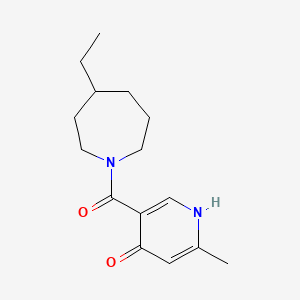 molecular formula C15H22N2O2 B7629970 5-(4-ethylazepane-1-carbonyl)-2-methyl-1H-pyridin-4-one 