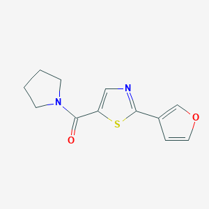 molecular formula C12H12N2O2S B7629999 [2-(Furan-3-yl)-1,3-thiazol-5-yl]-pyrrolidin-1-ylmethanone 