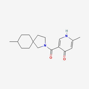 molecular formula C17H24N2O2 B7630011 2-methyl-5-(8-methyl-2-azaspiro[4.5]decane-2-carbonyl)-1H-pyridin-4-one 