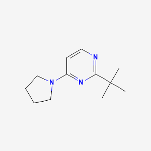molecular formula C12H19N3 B7630020 2-Tert-butyl-4-pyrrolidin-1-ylpyrimidine 