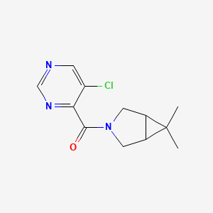 molecular formula C12H14ClN3O B7630037 (5-Chloropyrimidin-4-yl)-(6,6-dimethyl-3-azabicyclo[3.1.0]hexan-3-yl)methanone 