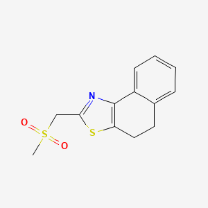 molecular formula C13H13NO2S2 B7630039 2-(Methylsulfonylmethyl)-4,5-dihydrobenzo[e][1,3]benzothiazole 