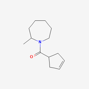 molecular formula C13H21NO B7630060 Cyclopent-3-en-1-yl-(2-methylazepan-1-yl)methanone 