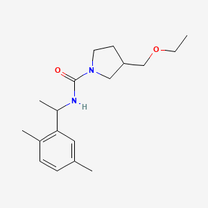 molecular formula C18H28N2O2 B7630084 N-[1-(2,5-dimethylphenyl)ethyl]-3-(ethoxymethyl)pyrrolidine-1-carboxamide 