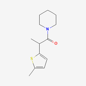 molecular formula C13H19NOS B7630107 2-(5-Methylthiophen-2-yl)-1-piperidin-1-ylpropan-1-one 