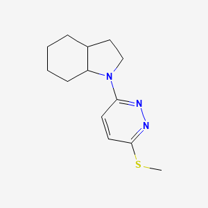 molecular formula C13H19N3S B7630141 1-(6-Methylsulfanylpyridazin-3-yl)-2,3,3a,4,5,6,7,7a-octahydroindole 