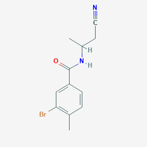 molecular formula C12H13BrN2O B7630149 3-bromo-N-(1-cyanopropan-2-yl)-4-methylbenzamide 