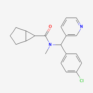 molecular formula C20H21ClN2O B7630183 N-[(4-chlorophenyl)-pyridin-3-ylmethyl]-N-methylbicyclo[3.1.0]hexane-6-carboxamide 
