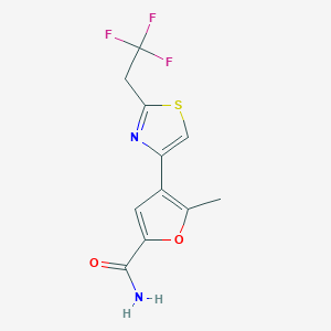 5-Methyl-4-[2-(2,2,2-trifluoroethyl)-1,3-thiazol-4-yl]furan-2-carboxamide