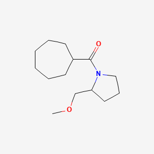 molecular formula C14H25NO2 B7630196 Cycloheptyl-[2-(methoxymethyl)pyrrolidin-1-yl]methanone 