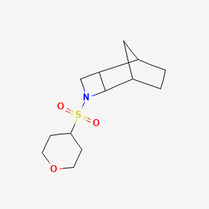 molecular formula C13H21NO3S B7630240 3-(Oxan-4-ylsulfonyl)-3-azatricyclo[4.2.1.02,5]nonane 