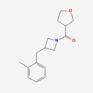 molecular formula C16H21NO2 B7630247 [3-[(2-Methylphenyl)methyl]azetidin-1-yl]-(oxolan-3-yl)methanone 