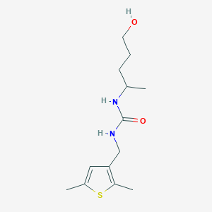 molecular formula C13H22N2O2S B7630273 1-[(2,5-Dimethylthiophen-3-yl)methyl]-3-(5-hydroxypentan-2-yl)urea 