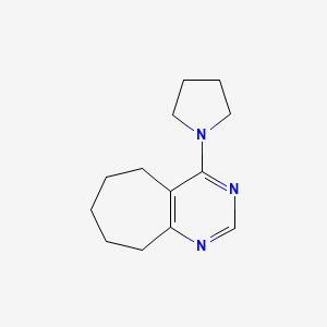 molecular formula C13H19N3 B7630293 4-pyrrolidin-1-yl-6,7,8,9-tetrahydro-5H-cyclohepta[d]pyrimidine 