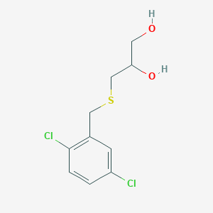 molecular formula C10H12Cl2O2S B7630320 3-[(2,5-Dichlorophenyl)methylsulfanyl]propane-1,2-diol 