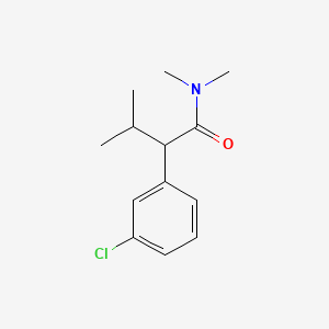 molecular formula C13H18ClNO B7630323 2-(3-chlorophenyl)-N,N,3-trimethylbutanamide 