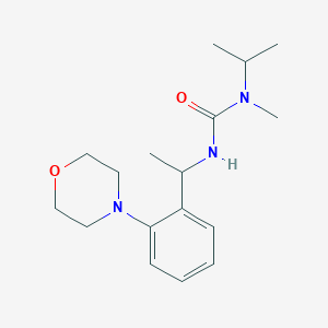 molecular formula C17H27N3O2 B7630329 1-Methyl-3-[1-(2-morpholin-4-ylphenyl)ethyl]-1-propan-2-ylurea 