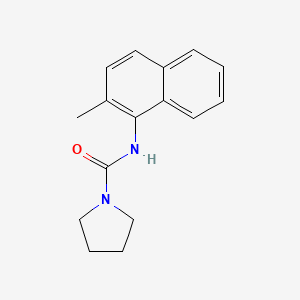 molecular formula C16H18N2O B7630357 N-(2-methylnaphthalen-1-yl)pyrrolidine-1-carboxamide 