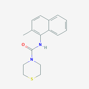 molecular formula C16H18N2OS B7630361 N-(2-methylnaphthalen-1-yl)thiomorpholine-4-carboxamide 