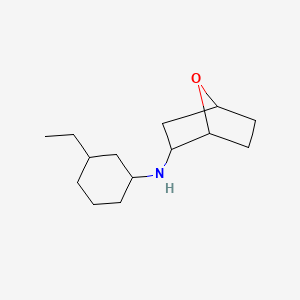 molecular formula C14H25NO B7630408 N-(3-ethylcyclohexyl)-7-oxabicyclo[2.2.1]heptan-2-amine 