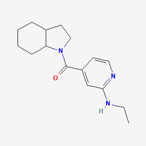molecular formula C16H23N3O B7630436 2,3,3a,4,5,6,7,7a-Octahydroindol-1-yl-[2-(ethylamino)pyridin-4-yl]methanone 