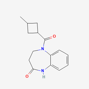 molecular formula C15H18N2O2 B7630442 5-(3-methylcyclobutanecarbonyl)-3,4-dihydro-1H-1,5-benzodiazepin-2-one 