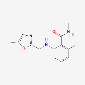 molecular formula C14H17N3O2 B7630473 N,2-dimethyl-6-[(5-methyl-1,3-oxazol-2-yl)methylamino]benzamide 