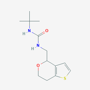 molecular formula C13H20N2O2S B7630474 1-tert-butyl-3-(6,7-dihydro-4H-thieno[3,2-c]pyran-4-ylmethyl)urea 