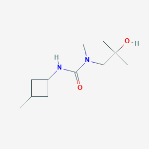 molecular formula C11H22N2O2 B7630478 1-(2-Hydroxy-2-methylpropyl)-1-methyl-3-(3-methylcyclobutyl)urea 