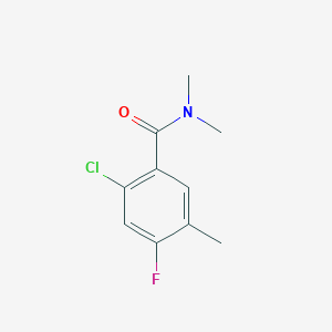 molecular formula C10H11ClFNO B7630482 2-chloro-4-fluoro-N,N,5-trimethylbenzamide 