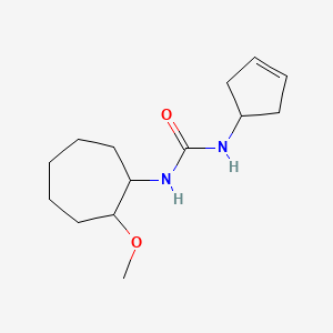 molecular formula C14H24N2O2 B7630489 1-Cyclopent-3-en-1-yl-3-(2-methoxycycloheptyl)urea 