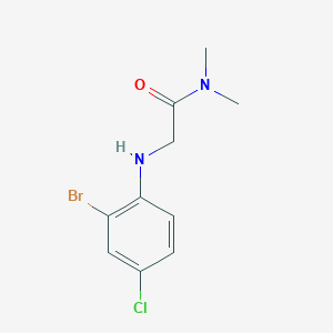 molecular formula C10H12BrClN2O B7630507 2-(2-bromo-4-chloroanilino)-N,N-dimethylacetamide 