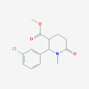 molecular formula C14H16ClNO3 B7630512 Methyl 2-(3-chlorophenyl)-1-methyl-6-oxopiperidine-3-carboxylate 