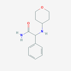 molecular formula C13H18N2O2 B7630521 2-(Oxan-4-ylamino)-2-phenylacetamide 