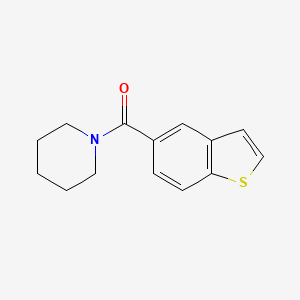 molecular formula C14H15NOS B7630527 1-Benzothiophen-5-yl(piperidin-1-yl)methanone 