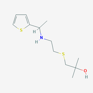 molecular formula C12H21NOS2 B7630541 2-Methyl-1-[2-(1-thiophen-2-ylethylamino)ethylsulfanyl]propan-2-ol 