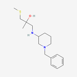 molecular formula C17H28N2OS B7630593 1-[(1-Benzylpiperidin-3-yl)amino]-2-methyl-3-methylsulfanylpropan-2-ol 